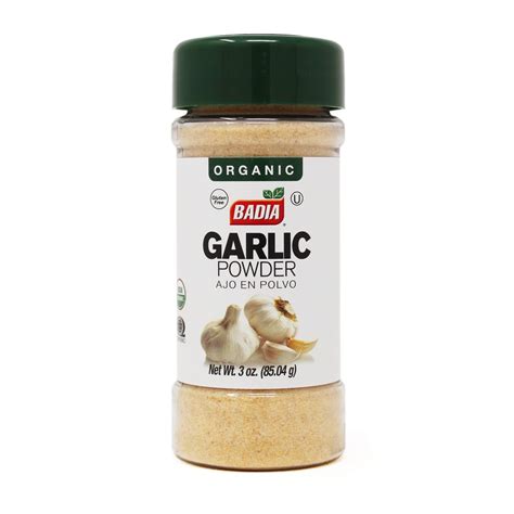 Organic Garlic Powder 3 Oz Badia Spices