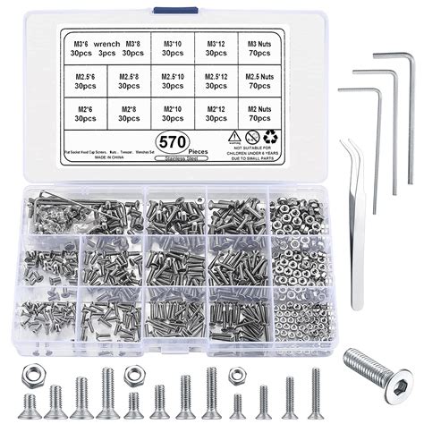 Wugongshan 570 Stk Sechskantschrauben Mit Muttern Set