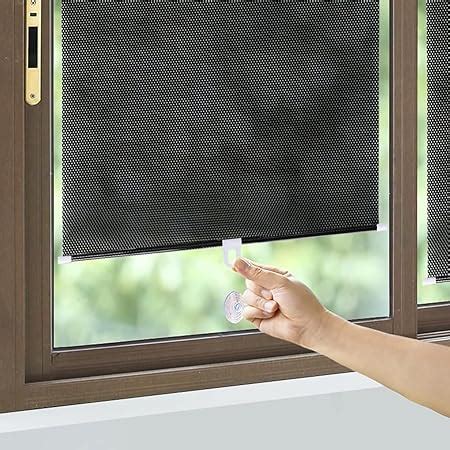 Haomengg Suction Cup Roller Blind Sun Protection Blackout Roller Blind