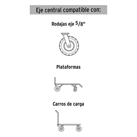 Ficha Tecnica Rueda neumática 8 para eje central Truper