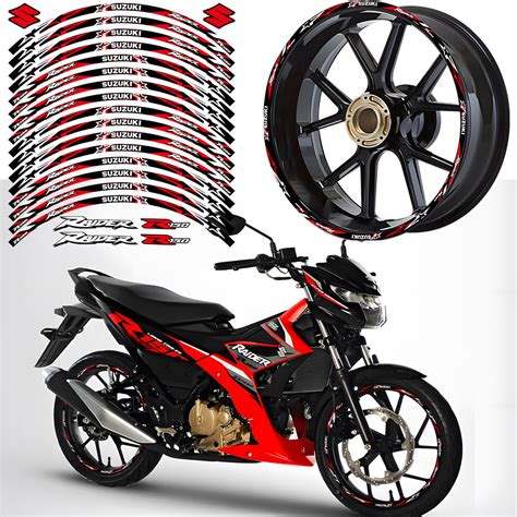 For 17 SUZUKI Raider R150 Wheel Sticker Reflective Motorcycle Wheel