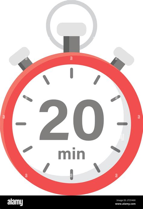 Minutes On Stopwatch Icon In Flat Style Clock Face Timer Vector