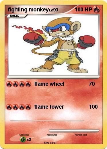 Pokémon fighting monkey - flame wheel - My Pokemon Card