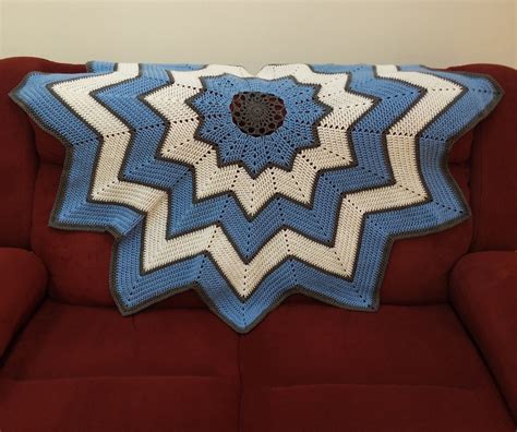 Crocheted Starburst Baby Blanket Star Shaped Baby Blanket Etsy