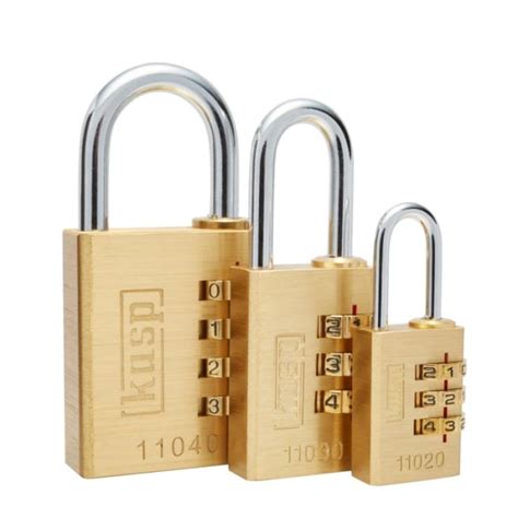 K D Kasp Kasp Combination Weatherproof Brass Combination Padlock