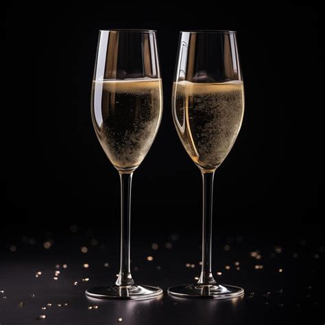 Premium Photo Closeup Of Two Champagne Flutes Toasting Suitable For