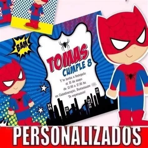 Kit Imprimible Spiderman Hombre Ara A Cumplea Os Invitaci N Cuotas