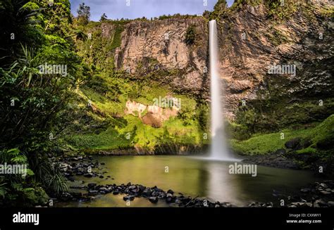 Bridal Veil Falls Raglan Waikato North Island New Zealand Stock