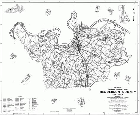 1999 Henderson County Highway Map – Historic Henderson