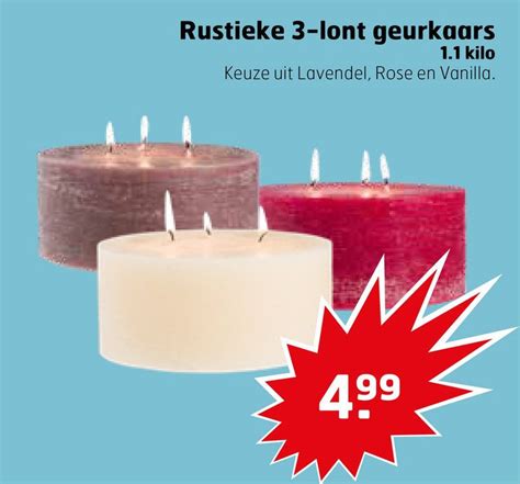 Rustieke 3 Lont Geurkaars 1 1 Kilo Aanbieding Bij Trekpleister