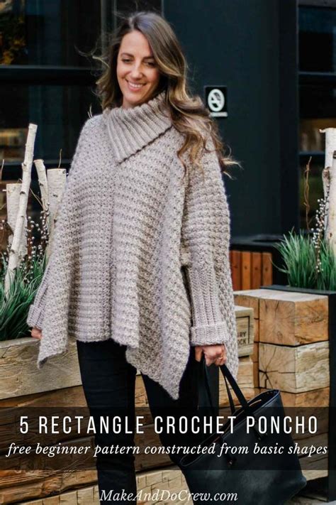 Crochet Sweater Poncho With Sleeves Free Pattern Crochet Poncho