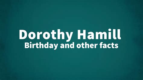 Dorothy Hamill Birthday And Other Facts