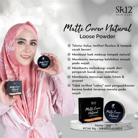 Matte Cover Natural Loose Powder SR12 Bedak Tabur Glowing Tahan Lama