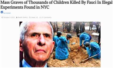 Fact Check Mass Graves Of Thousands Of Children Killed By Fauci In