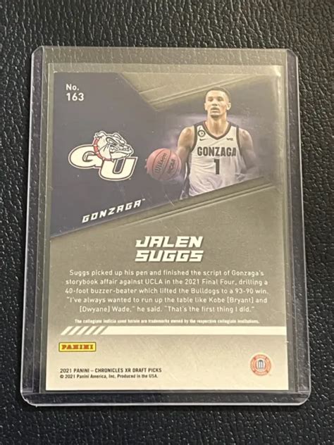 Panini Chronicles Jalen Suggs Rc Xr Draft Picks Gonzaga