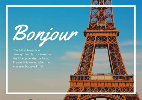 Free printable custom French postcard templates | Canva