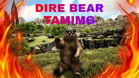 Ark Survival Evolved Taming Dire Bear YouTube