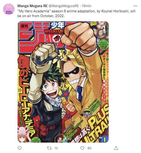 La Temporada 6 De Boku No Hero Academia Concreta Su Estreno