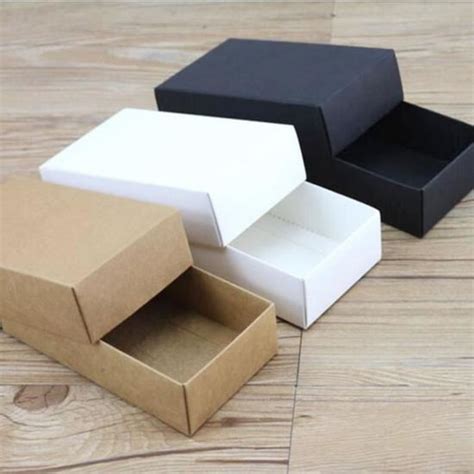 Black X X Mm Bo Te En Papier Kraft Noir Blanc Emballage Cadeau En