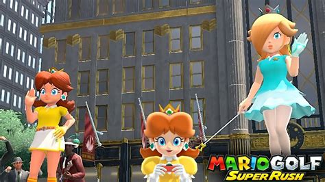 Mario Golf Super Rush Daisy Vs Rosalina Vs Pauline In New Donk City