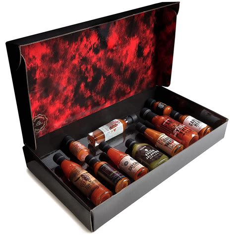 Thoughtfully Gifts Hot Sauce Challenge Gift Set Pack Of 10 Spicy Hot Sauces For A Fun Hot