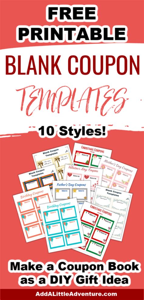 Blank Coupon Templates Free Printables Artofit