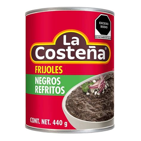 Frijoles negros La Costeña refritos 440 g Walmart