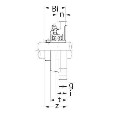 UCF 205 SLB Flenslagerblok Gietijzer 25mm Neita