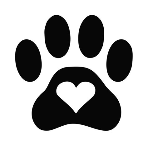 Items similar to Dog paw heart decal on Etsy