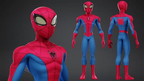 3D Model Hyperreal Spectacular Spider Man 3D Model VR AR Low Poly