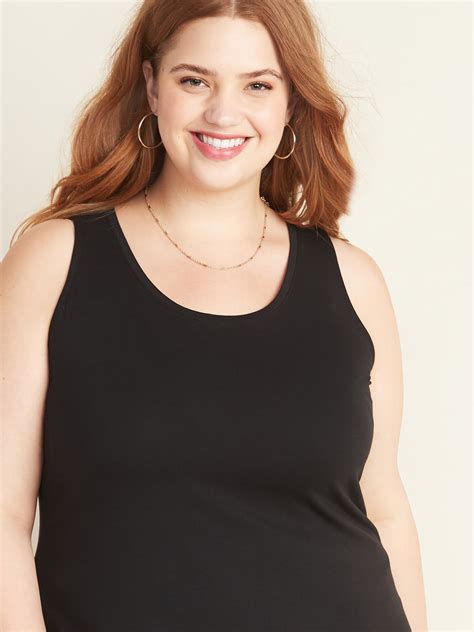 Luxe Plus Size Scoop Neck Swing Tank Top Old Navy