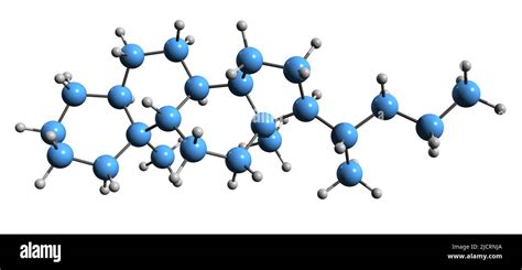 3D image of Cholane skeletal formula - molecular chemical structure of triterpene isolated on ...