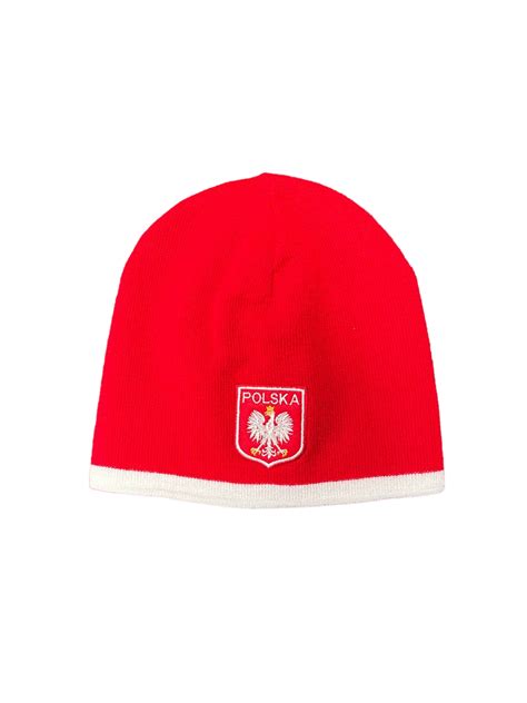 Polska Winter Hat With Polish Eagle Logo Made In Poland