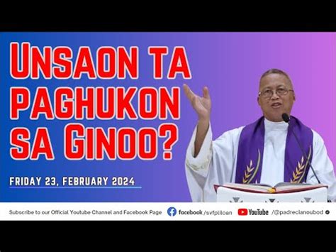 Unsaon Ta Paghukom Sa Ginoo Misa Ni Fr Ciano Ubod Sa