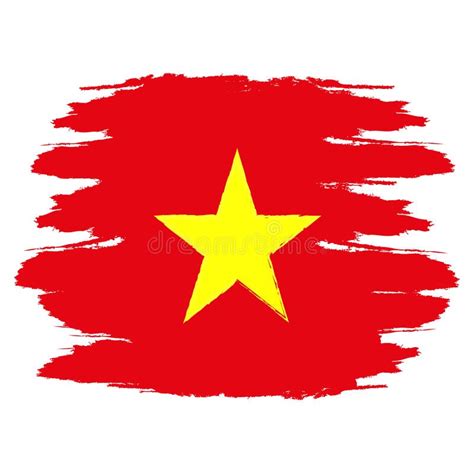 Vietnam Flag Brush Stroke Vector Stock Illustrations 134 Vietnam Flag