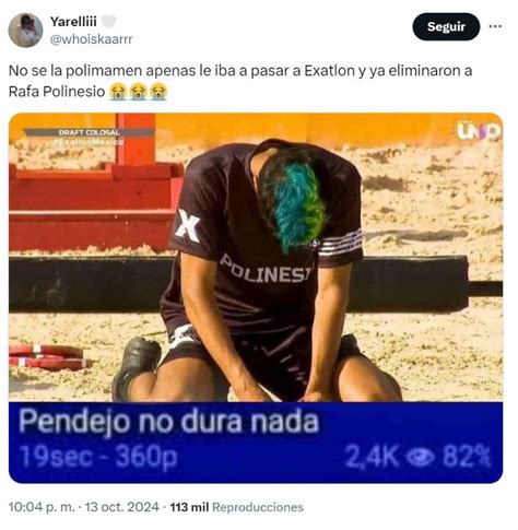 Rafa Polinesio Deja Los Mejores Memes Tras Ser Eliminado De Exatlón México Fuerzas Especiales