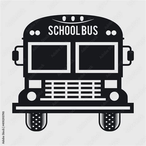 School Bus Silhouette | Cute School Bus | Bus Driver | School Bus Driver | School bus front ...