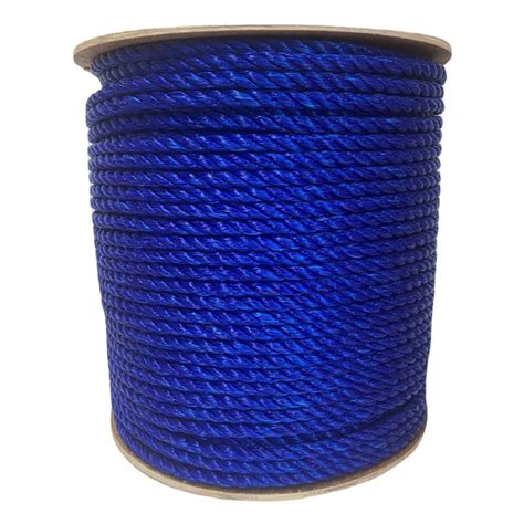 ATERET Twisted 3 Strand Blue Polypropylene Rope Monofilament I 3 8 X