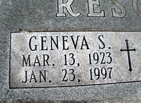 Geneva Katherine Skalmosky Resch Find A Grave Memorial