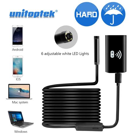 M M Hard Flexible Snake Wifi Android Endoscope Camera Hd P Mm Mp