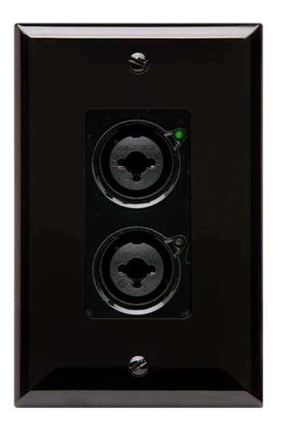 Single Gang Us Dante Aes Wall Plate With Mic Line Inputs On Xlr And