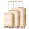 Hikolayae Pocomoke Hill Nested Hardside Luggage Set In Tan Piece