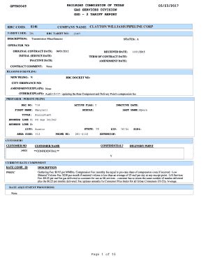 Fillable Online GSD 2 TARIFF REPORT Fax Email Print PdfFiller