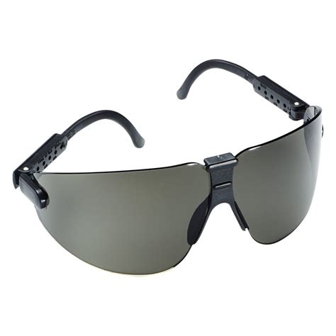 M Black Temple Safety Glasses With Gray Lens