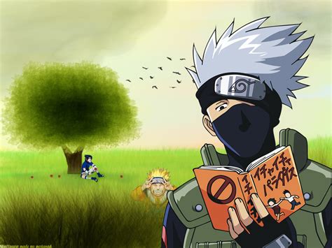 Kakashi Hatake Reading Book Wallpaper