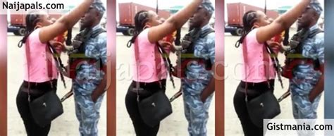 Viral Video Of Woman Assaulting A Police Officer In Lagos Gistmania