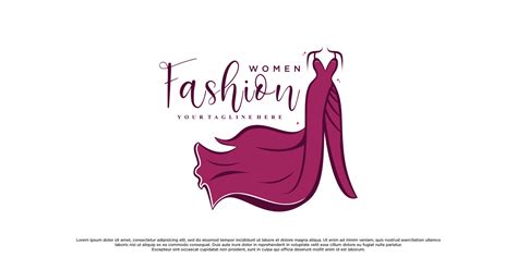 Fashion Logo Design With Dress Fashion Premium Vector Vector