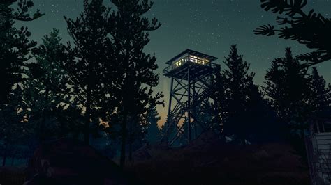 Firewatch Pc Fire Watch Tower House Night Firewatch Firewatch