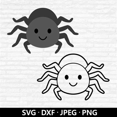 Spider Svg Halloween Spider Svg Cute Spider Clipart Halloween Svg