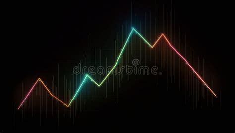 Background With Index Graph On Black Background Stock Illustration